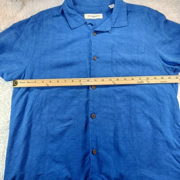 Tommy Bahama Silk & Cotton Casual Button Down Shirt Men's Large Blue............ - Picture 7 of 11